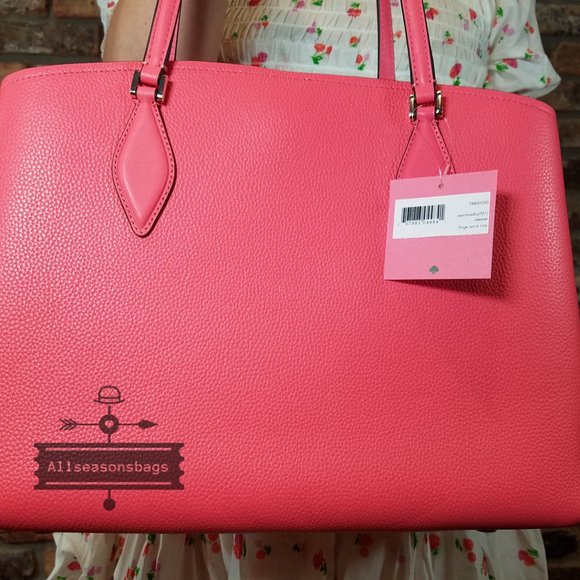 Kate Spade NY New York ZEE ZEE Large Work Tote IN Peach Melba Shoulder bAg - Picture 6 of 6
